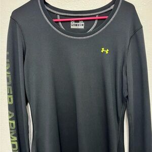 Under Armour Men’s Black and Yellow Long Sleeve Tee